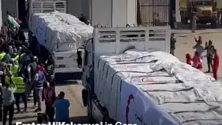 Erster Hilfskonvoi in Gaza