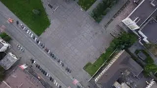 Каменское центр города, парк, площадь (полет дрона с высоты)