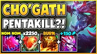 THE CHO'GATH PENTAKILL?! NEVER STOP SCALING WITH THIS BUILD! (9000+ HEALTH)