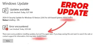 Windows 10 KB5034441 Update Failed | Error Encounter 0x80070643