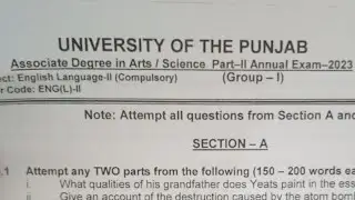 Ba Part 2 English Paper 2023||BA English Paper 2023||4th year English Group 1 paper 2023