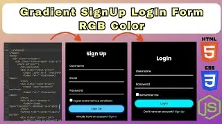 Creating gradient color SignUp Login form in html css & js | RGB Color form | #html #css #codingtech