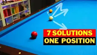 7 Solutions to 1 Position | 3 Cushion Billiard