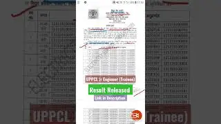 UPPCL Jr Engineer (Trainee) | Electrical Result 2021 | CBT Result & DV Date Announced