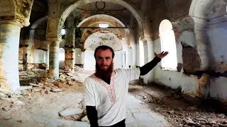 Stealth Camping in an Abandoned Church with Skeletons