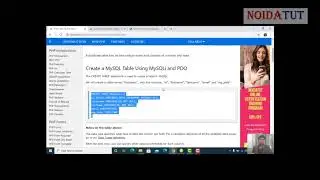 PHP Create MySQL Tables