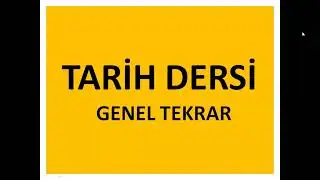 KPSS ve AYT için TARİH TEKRARLARI - 1