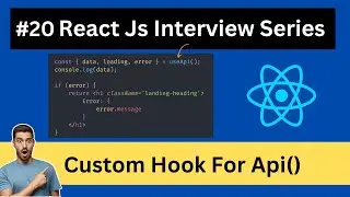 #20 React Js Challenge Day 20 | React Custom Hooks For Api Calls