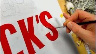 Sign painting some hand drawn lettering with my new sable brushes :) | Just for fun