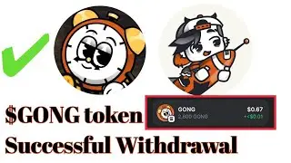 gong token Live Proof of Successful Withdrawal . How To Claim Punk Projects Token Gong #gong #punk