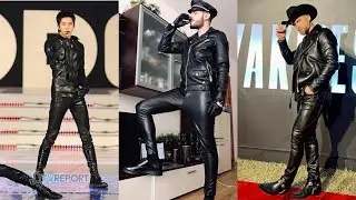 latex leather outfits use for men's different designs 