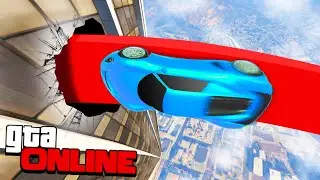 НЕВЕРОЯТНЫЙ ВЪЕЗД В НЕБОСКРЁБ НА ОГРОМНОЙ СКОРОСТИ! ГОНКИ В GTA 5 ONLINE