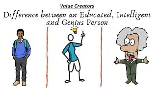 Difference between an educated person, an intelligent person and a genius