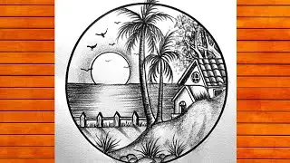 Morning scenery drawing technique