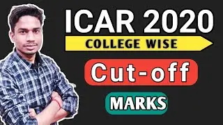 ICAR CUTOFF MARKS 2020 | ICAR CUTOFF RANKS 2020 | ICAR NTA AIEEA CUTOFF MARKS 2020