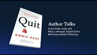 Author Talks: What poker pro Annie Duke can teach you about quitting on time