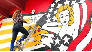 HOW to PAINT A BIG MURAL on a BUILDING | Step by Step Tutorial
