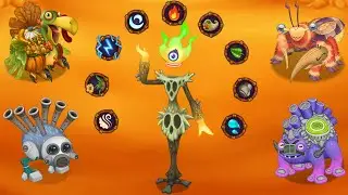 Fire Haven ( 4.1.1 ) - All monster Sounds & Animation ~ My Singing Monster
