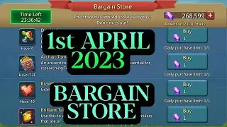 Lords Mobile 1st April 2023 Bargain Store | Lords Mobile 1 Gem Bargain Store Event | Lords Mobile