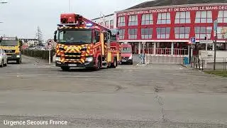 Départ FPT×2, VPI, BEA, VIRC, VSAV, VLSM du Csp le Mans Degrés / SDIS 72 Sarthe