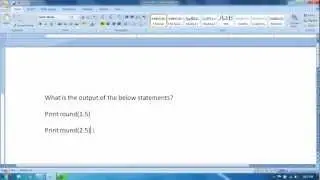 QTP Interview Questions - What are different possible output values for a round function