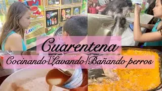 En casa/Cuarentena/Cocinando rica comida/Lavando
