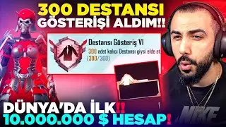 OYUNDA İLK! 😮 SONUNDA 300 DESTANSI GÖSTERİŞİ ALDIM!! | PUBG Mobile