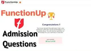 FunctionUp web development bootcamp admission test questions