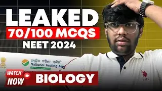 70/100 MCQs Leaked : NEET Biology🔥| Same Paper