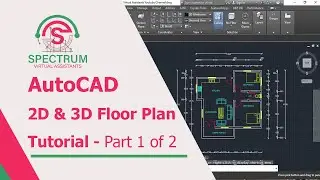 AutoCAD Tutorial - How To Draw A 2D And 3D Floor Plan In AutoCAD Tutorial For Beginners [Part 1]