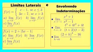 Respondendo alguns limites Laterais e Limites com Indeterminações.