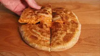 Лепешка с сыром и помидорами на Сковороде | Рецепт от VanaFood