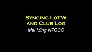 Syncing LoTW and ClubLog video