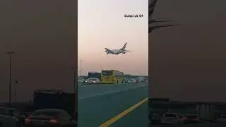 very Different landing A380 #dubaiuk01 #automobile #beach