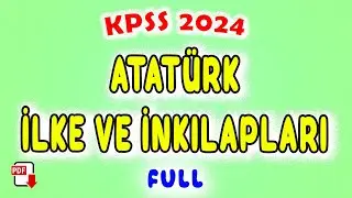 22) Atatürk İlke ve İnkılapları -  KPSS Tarih Genel Tekrar 2024