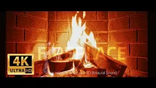 Crackling fireplace and 3D binaural sound for relaxation and meditation. (🎧 Best with Headphones)