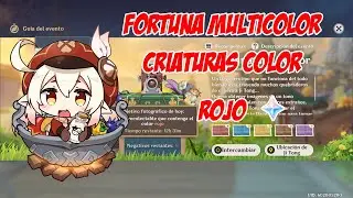 Genshin Impact | Evento Fortuna multicolor | Fotografía criaturas vivas color rojo