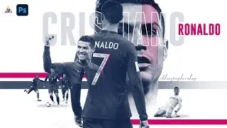 Tutorial 100 - Cristiano Ronaldo wallpaper design | CR7 | Photoshop
