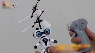 Hand Induction RC Flying Big Eye Sensing Robot Aircraft Toy