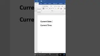 how to add current date and time in ms word 