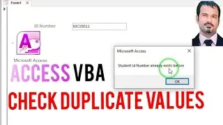 Check duplicate values in ms access form | using Access VBA