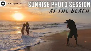 Sunrise beach session with two beautiful models | How to photograph the sun