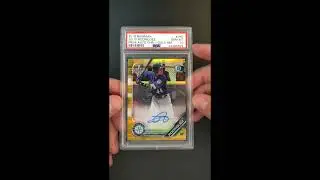 2019 Bowman Chrome Gold Refractor Julio Rodriguez ROOKIE AUTO /50 