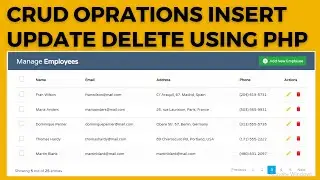 Crud Operations in Php Using Mysql in Hindi With Source Code || Insert,Update,Delete