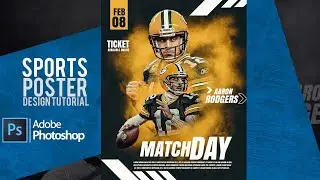 Adobe Photoshop Tutorial l Sports Poster Design l NFL 2021