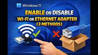 How to Enable or Disable Wi-Fi or Ethernet Adapter on Windows 11 (3 Methods)?