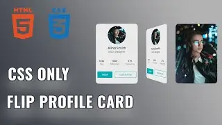 3D Animated flip profile card | Animated card HTML & CSS