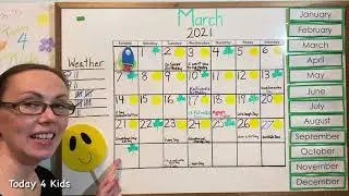 Calendar Time: Today is Sunday, March 28, 2021 | Today 4 Kids