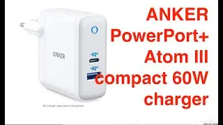 ANKER PowerPort+ Atom III compact 60W charger for McBook