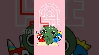 Maze Game challenge…🤣BLUE＆BANBAN＆JUMBO JOSH Playing The impossible Trend Video Game 